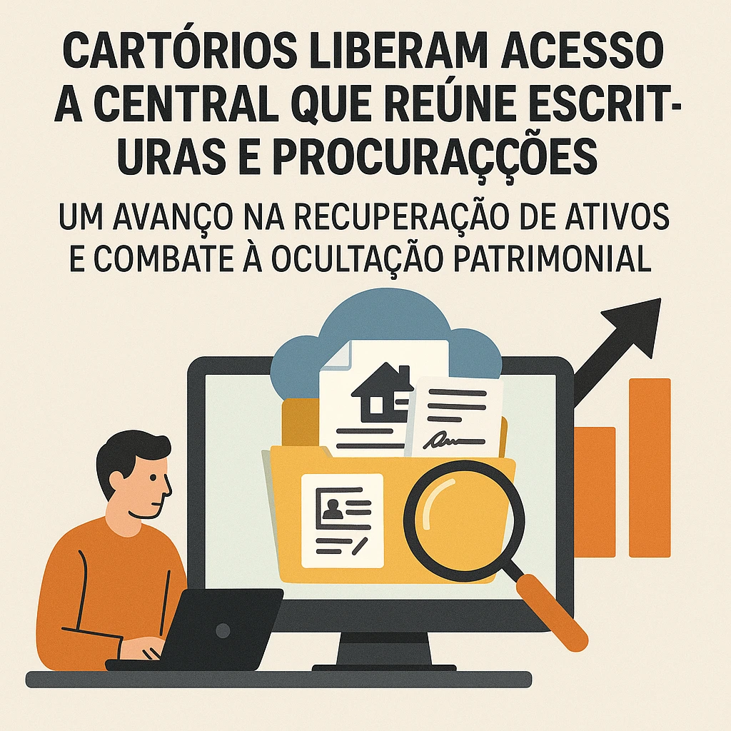Cartórios liberam acesso a central que reúne escrituras e procurações: Um avanço na recuperação de ativos e combate à ocultação patrimonial